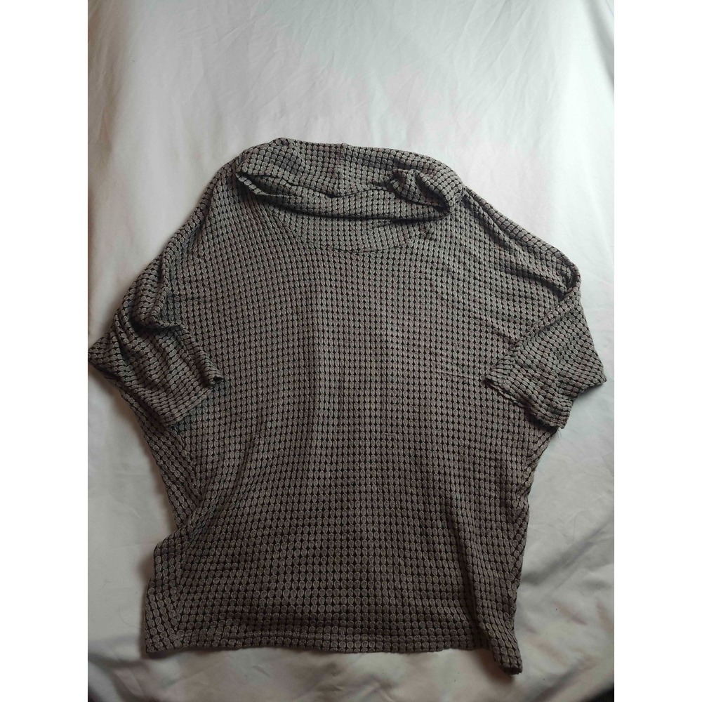 Laila Jayde Sweater Womens XL Gray Black Minimalist Oversized Boho Dolman Sleeve